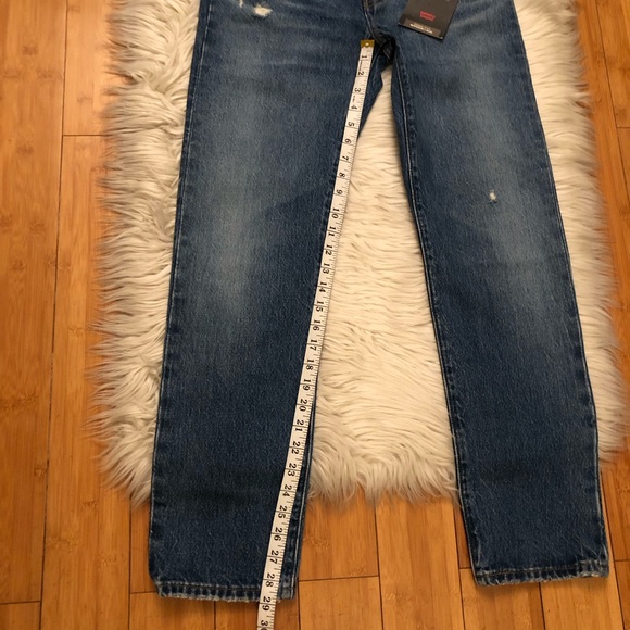 Levi’s 501 Original High Rise Straight Leg Blue Denim Premium Jeans 26 x 30 - Picture 10 of 16